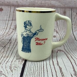 Vintage Griffith Pottery Florence Who? Mug Cup